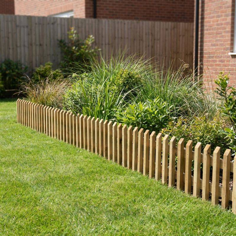 ART-GARDEN - Bordure de jardin en bois à planter - 112 x 28 cm - Image 4