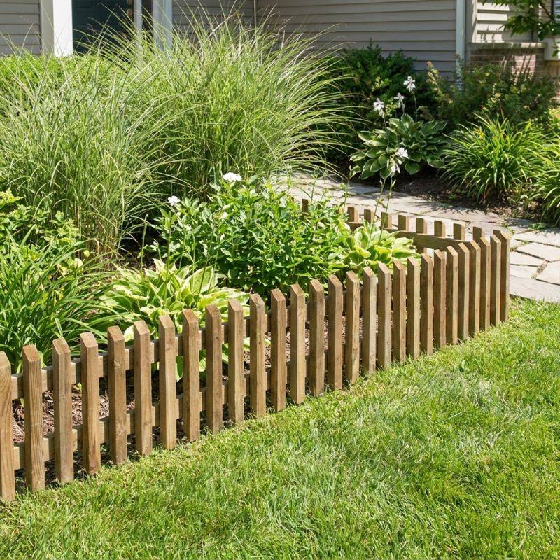 ART-GARDEN - Bordure de jardin en bois à planter - 112 x 28 cm - Image 2