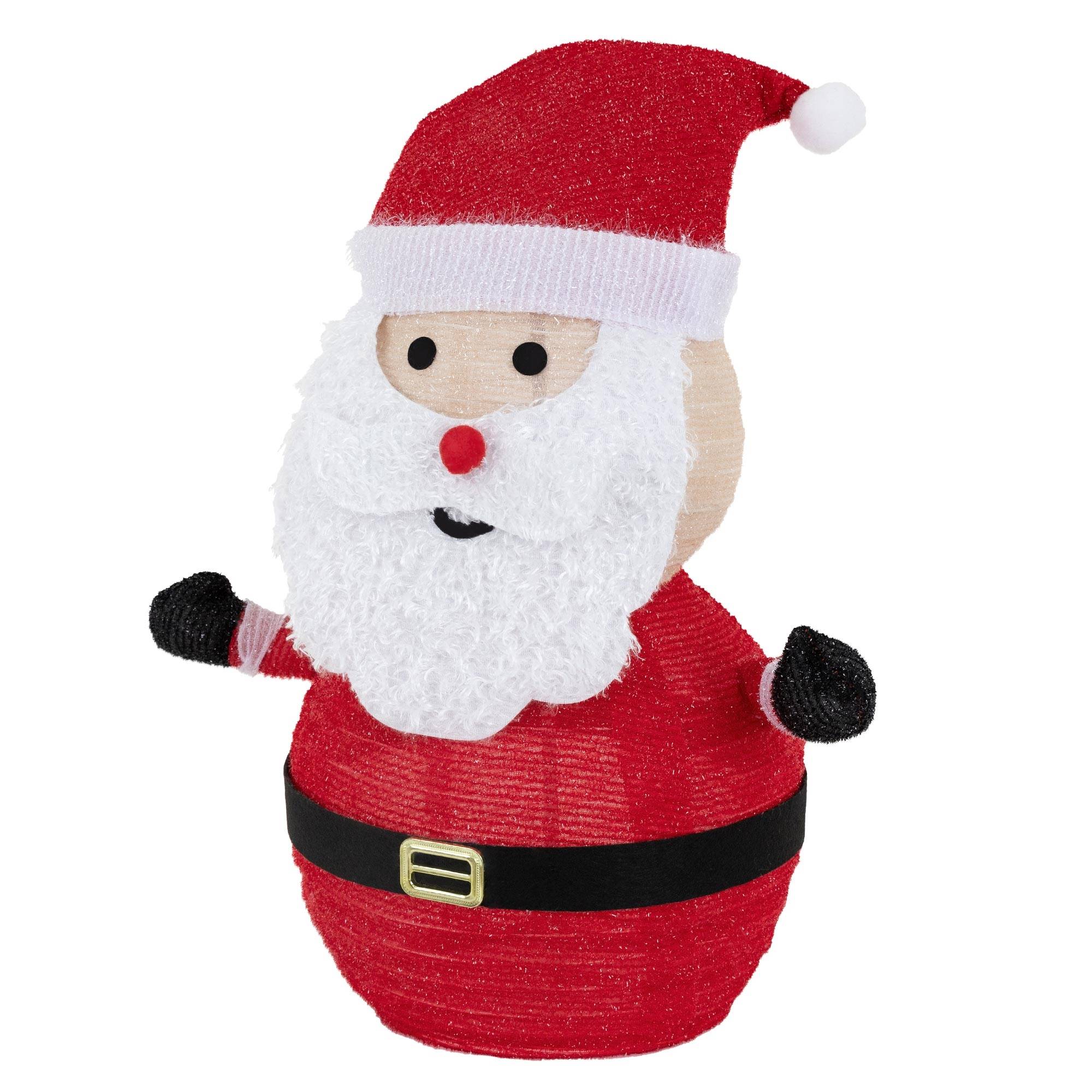 Ecd-Germany - Père Noël LED décoration avec bonnet barbe et gants 68cm figurine d'hiver jardin - Imagen 1