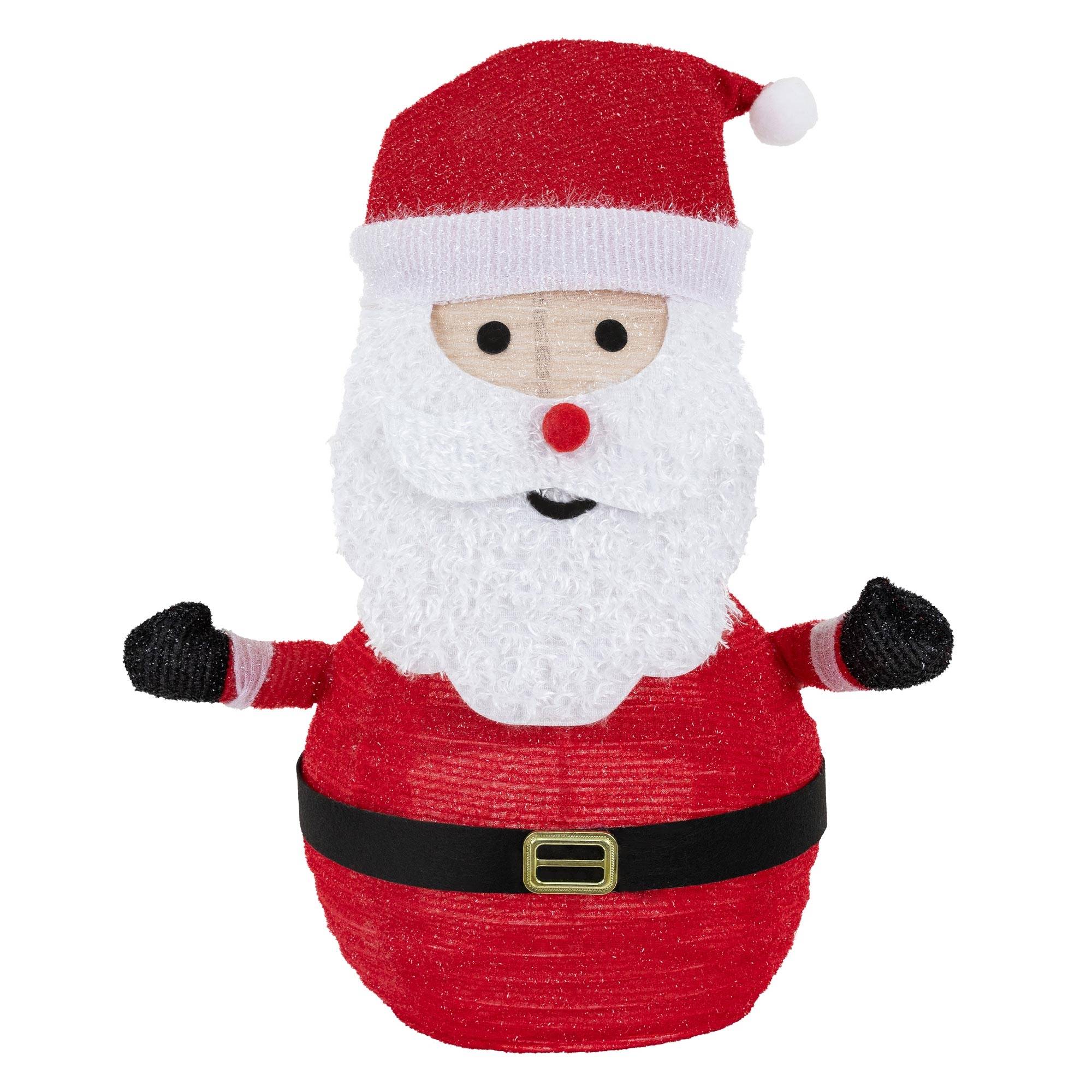 Ecd-Germany - Père Noël LED décoration avec bonnet barbe et gants 68cm figurine d'hiver jardin - Imagen 2