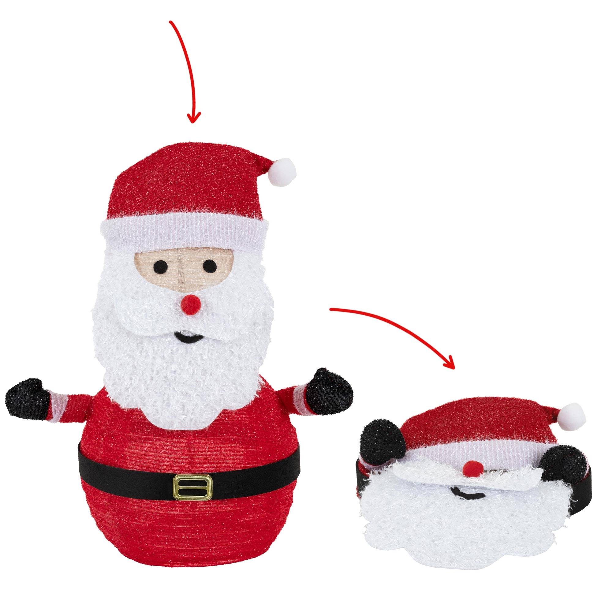 Ecd-Germany - Père Noël LED décoration avec bonnet barbe et gants 68cm figurine d'hiver jardin - Imagen 6