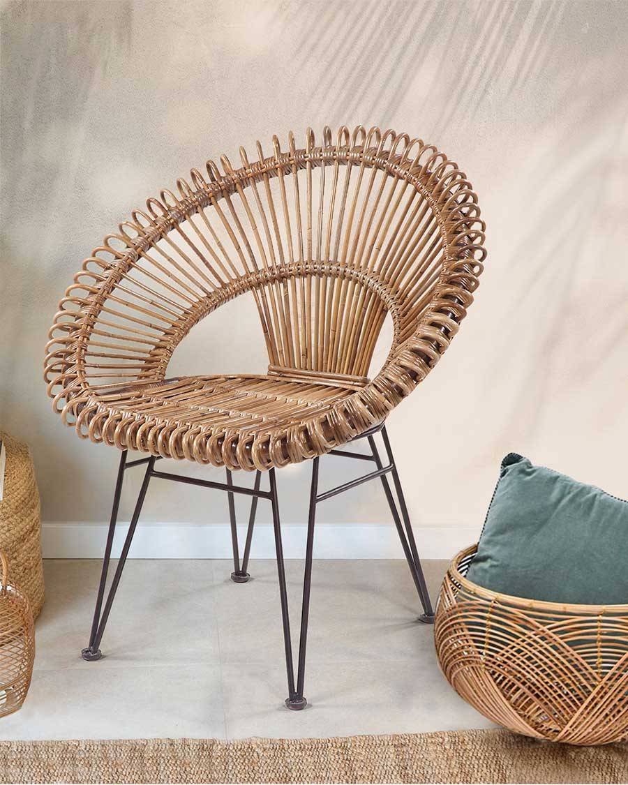 Chiang Mai - Fauteuil rond en rotin tressé - UNIQKA - Image 2