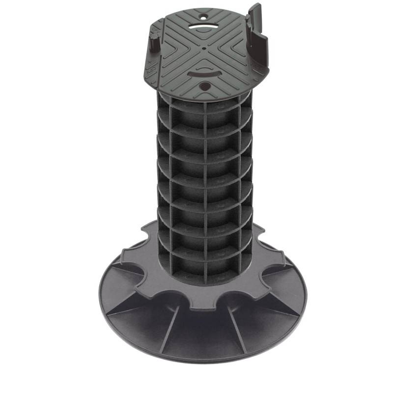 Jardinex - Plot terrasse bois réglable 29 - 32 cm - Noir - Jardinex - Imagen 1