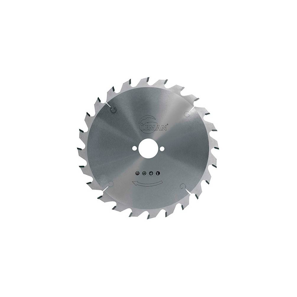 Lame carbure pour portative - D. 190 x Al. 16 mm. x 24 dents alt. pour bois - LEMAN - 964.190.1624 - Imagen 1