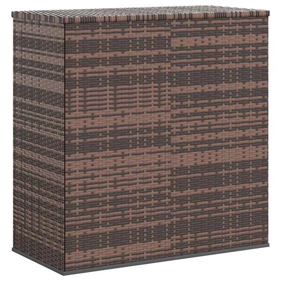 Coffre de Rangement Jardin en Résine Tressée avec Sac Étanche et Vérin Marron 100x49x103.5 cm – ComfortXL Outdoor Living - Image 6