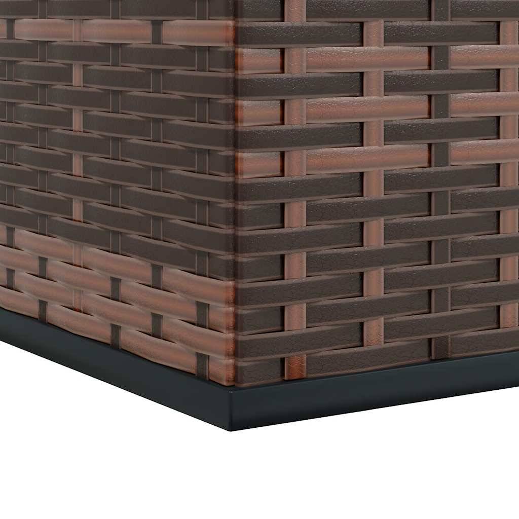 Coffre de Rangement Jardin en Résine Tressée avec Sac Étanche et Vérin Marron 100x49x103.5 cm – ComfortXL Outdoor Living - Image 8