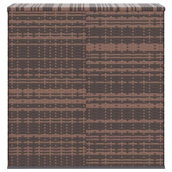 Coffre de Rangement Jardin en Résine Tressée avec Sac Étanche et Vérin Marron 100x49x103.5 cm – ComfortXL Outdoor Living - Image 3