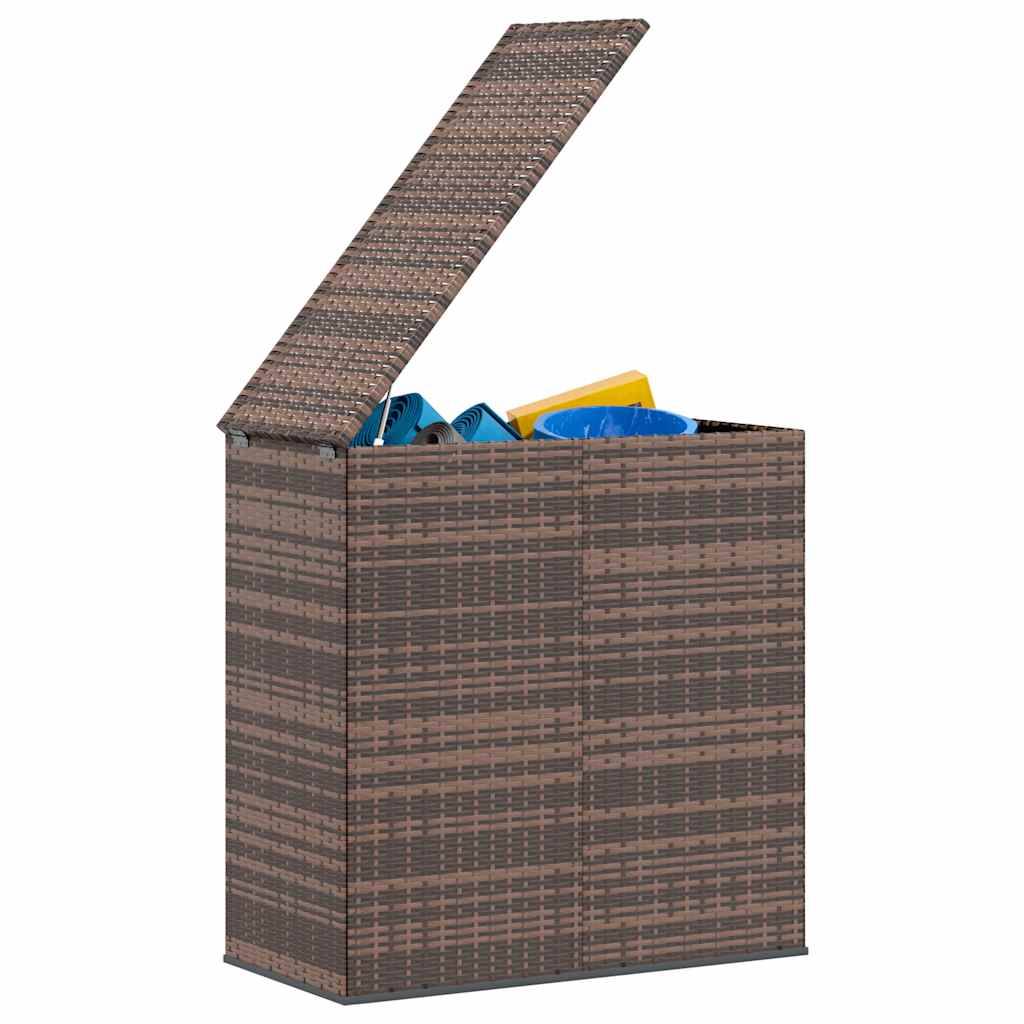 Coffre de Rangement Jardin en Résine Tressée avec Sac Étanche et Vérin Marron 100x49x103.5 cm – ComfortXL Outdoor Living - Image 7