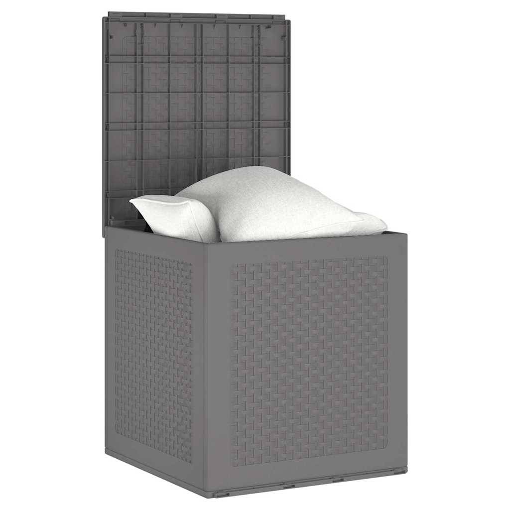 Coffre d'Extérieur Compact en Polypropylène pour Rangement Coussins Outils Gris Clair 55 cm – ComfortXL Outdoor Living - Image 3