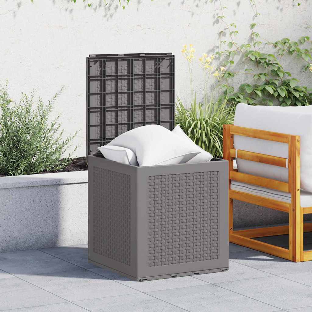 Coffre d'Extérieur Compact en Polypropylène pour Rangement Coussins Outils Gris Clair 55 cm – ComfortXL Outdoor Living - Image 4