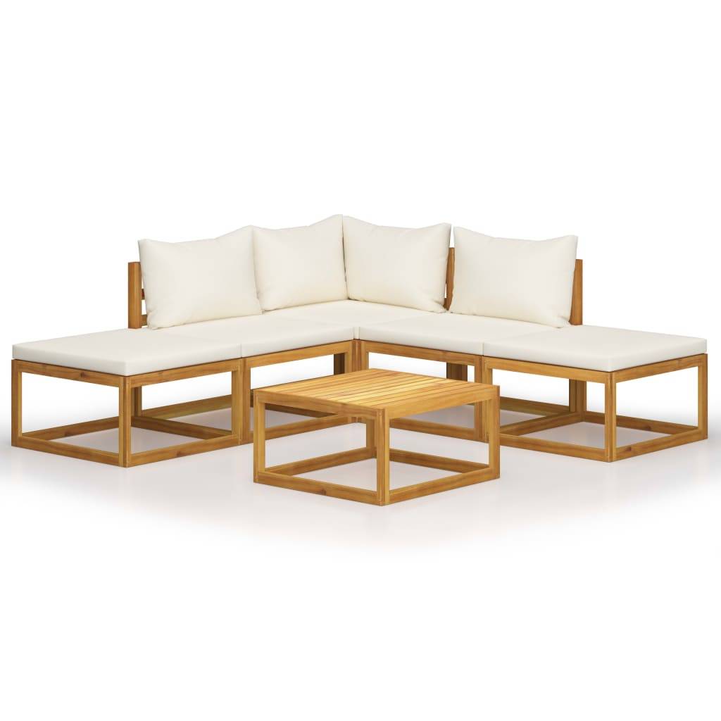 Vidaxl - Salon de jardin 6 pcs avec coussins Bois d'acacia solide vidaXL 45915 - Imagen 1
