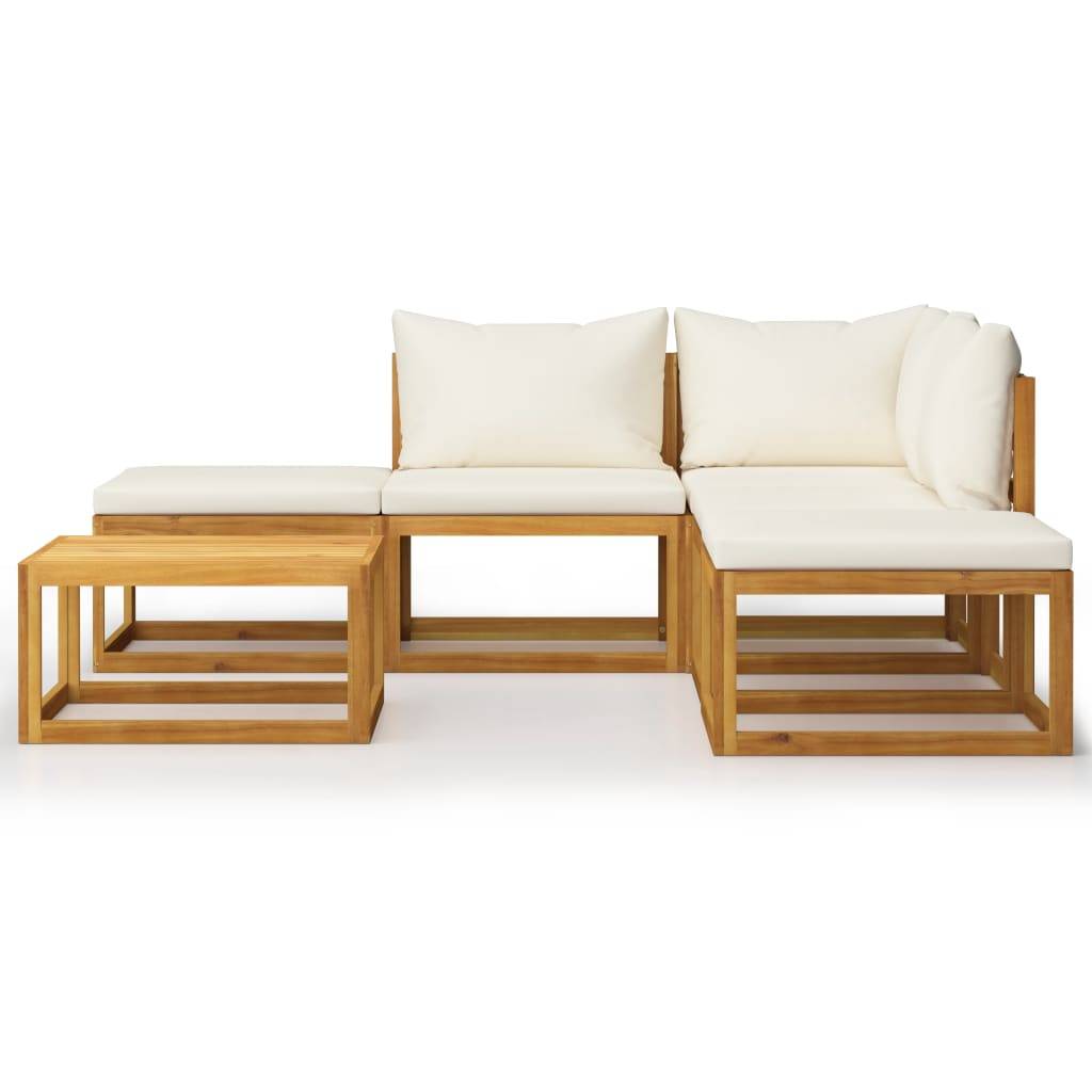 Vidaxl - Salon de jardin 6 pcs avec coussins Bois d'acacia solide vidaXL 45915 - Imagen 2