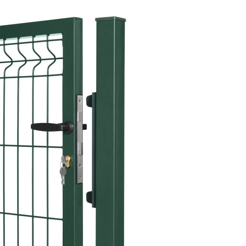 Portillon grillagé en acier galvanisé maille 200 x 50 occultable passage 1m x H 1m60 Vert - Easy Clôture - Imagen 3