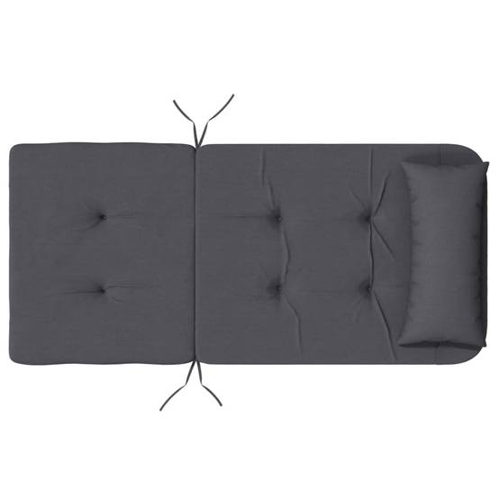 Coussins de chaise adirondack tissu oxford anthracite 126 x 58 x 4.5 cm - PANGIVO - Image 8