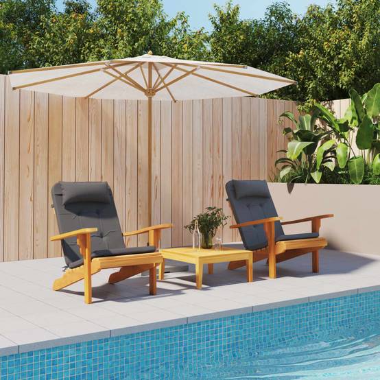 Coussins de chaise adirondack tissu oxford anthracite 126 x 58 x 4.5 cm - PANGIVO - Image 1