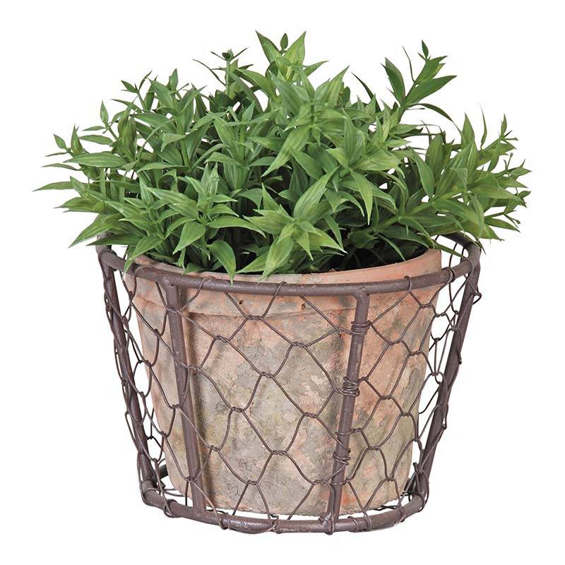 Esschert Design - Cache pot métal et pot en terre cuite - Esschert Design