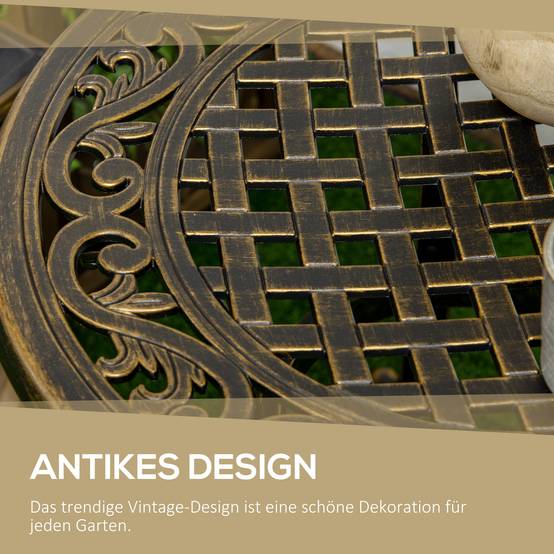 ComfortXL - Table d'appoint de jardin ronde aluminium moulé Ø60 x H52,5 cm résistante aux intempéries - ComfortXL Outdoor Living - Image 6