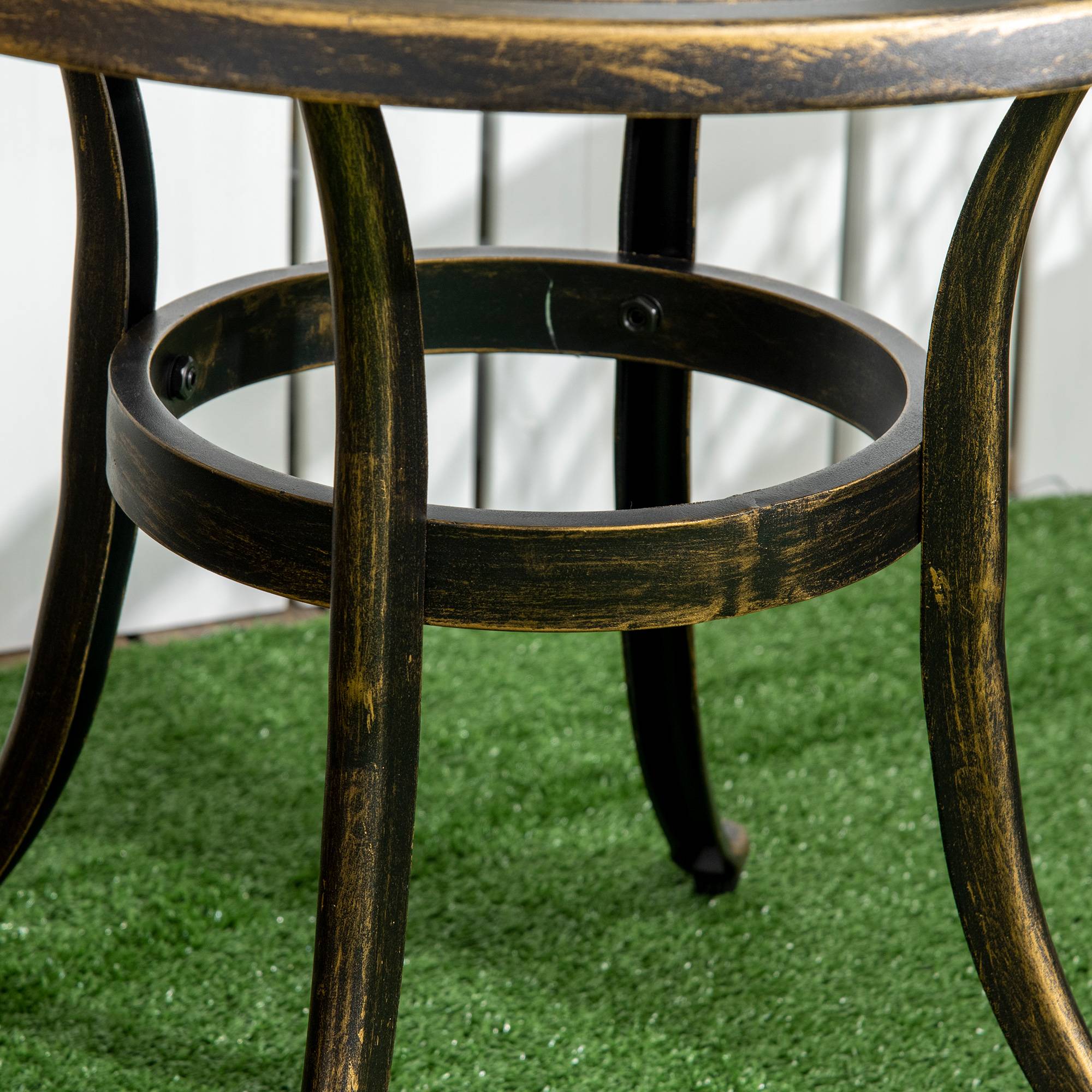 ComfortXL - Table d'appoint de jardin ronde aluminium moulé Ø60 x H52,5 cm résistante aux intempéries - ComfortXL Outdoor Living - Image 10