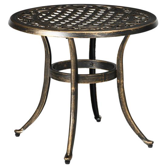 ComfortXL - Table d'appoint de jardin ronde aluminium moulé Ø60 x H52,5 cm résistante aux intempéries - ComfortXL Outdoor Living - Image 2
