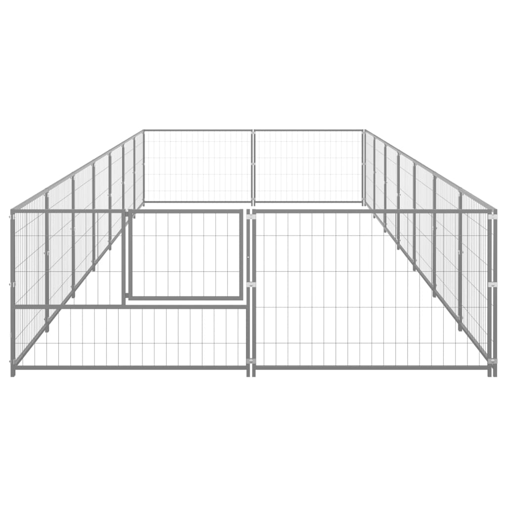 Vidaxl - Chenil Argenté 14 m² Acier vidaXL 3082123 - Imagen 3