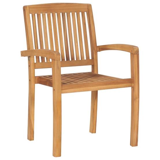 Maison Chic - Lot de 2 Chaises de jardin et coussins - Chaises d'extérieur - Fauteuils de jardin rouge Bois teck massif - Image 4