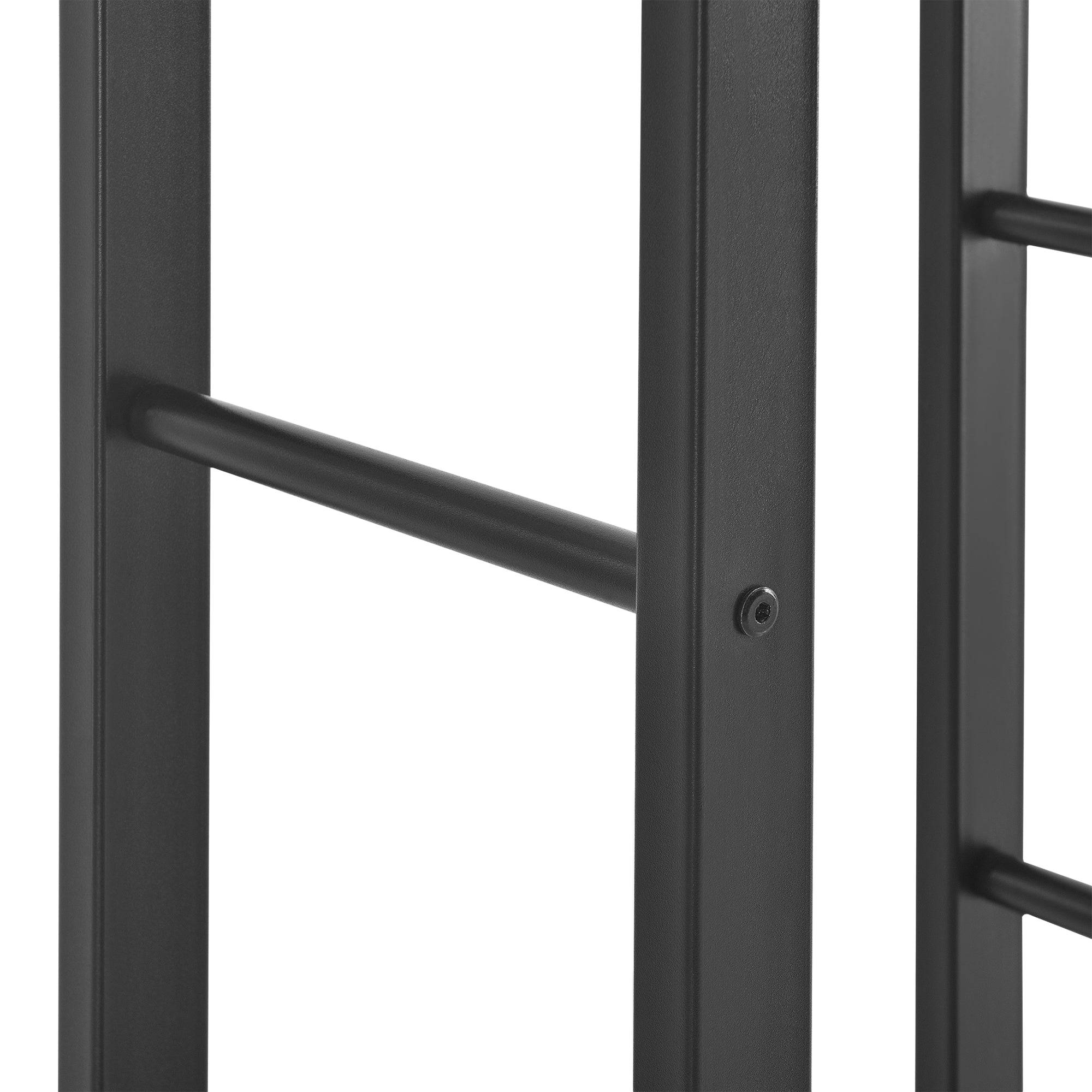 Helloshop26 - Range-bûches pour usage intérieur extérieur porte-bûches design support rangement bois de chauffage en acier 80 x 25 x 150 cm noir - Imagen 4