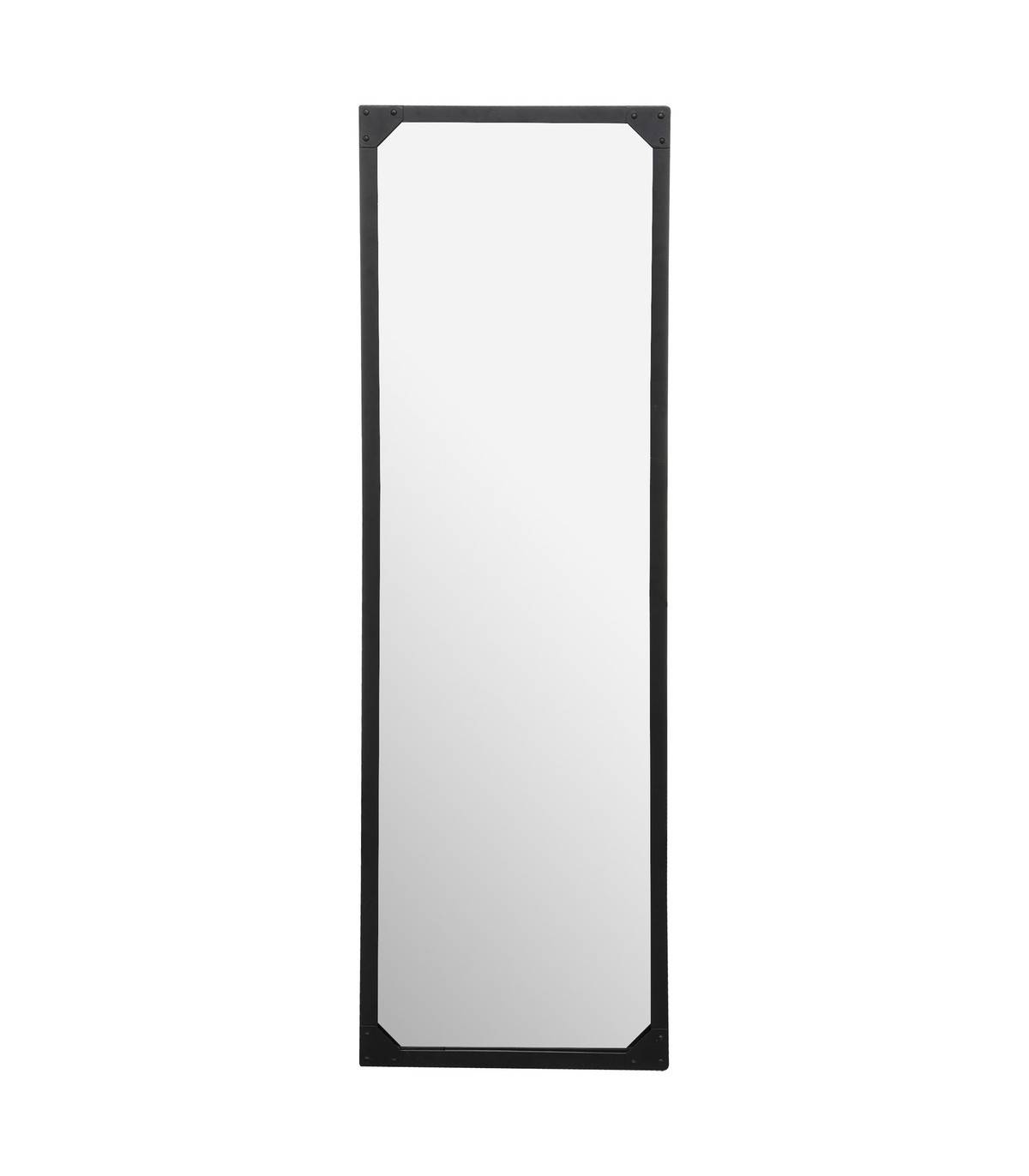 Miroir mural rectangle en Métal Noir style Industriel 45 x 150 cm - Imagen 1
