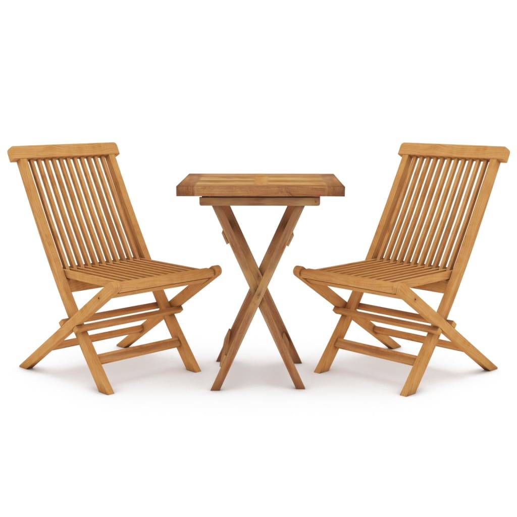 Maison Chic - Ensemble de 3 pcs table de jardin avec chaises - mobilier de jardin Bois de teck massif - Image 1