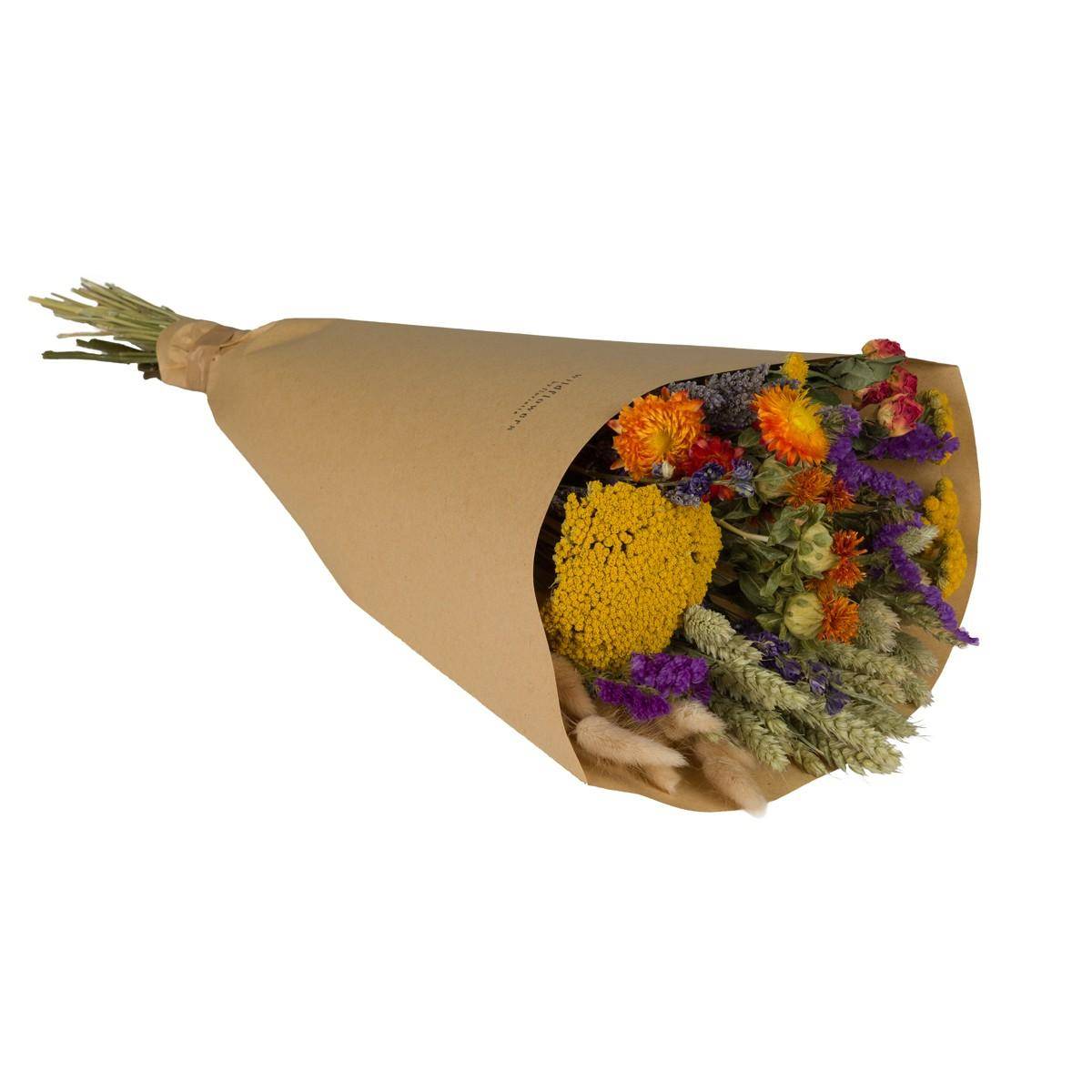 PANGIVO - Bouquet fleurs séchées orange 30 x 30 x 60 cm - PANGIVO