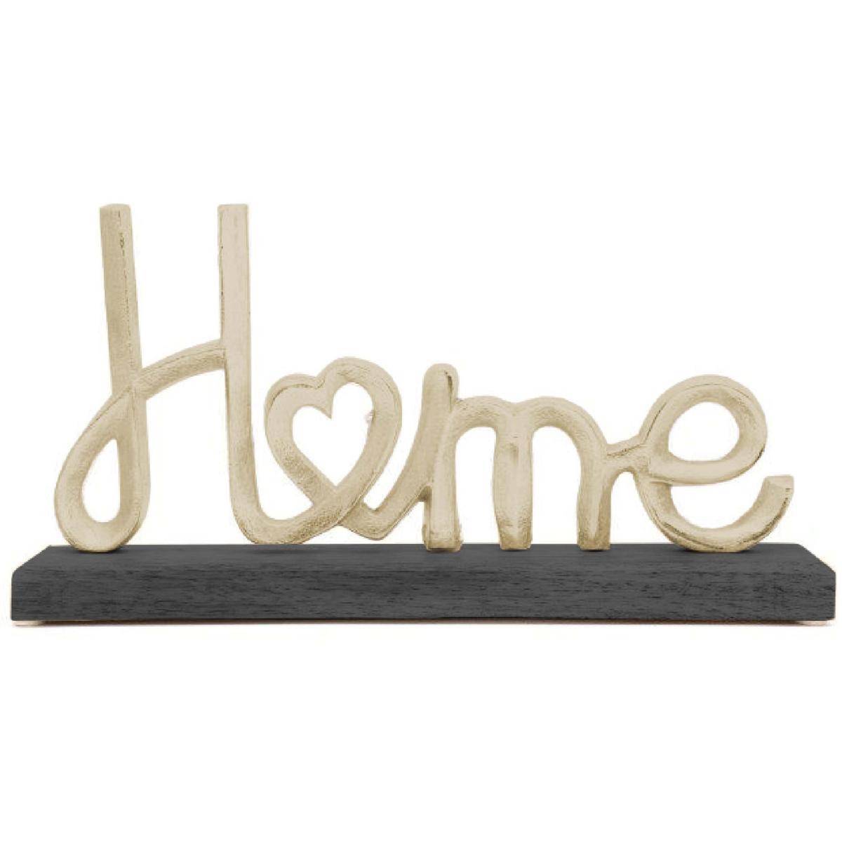 Sil - Décoration en aluminium et manguier Or et noir Home Sil - Imagen 1