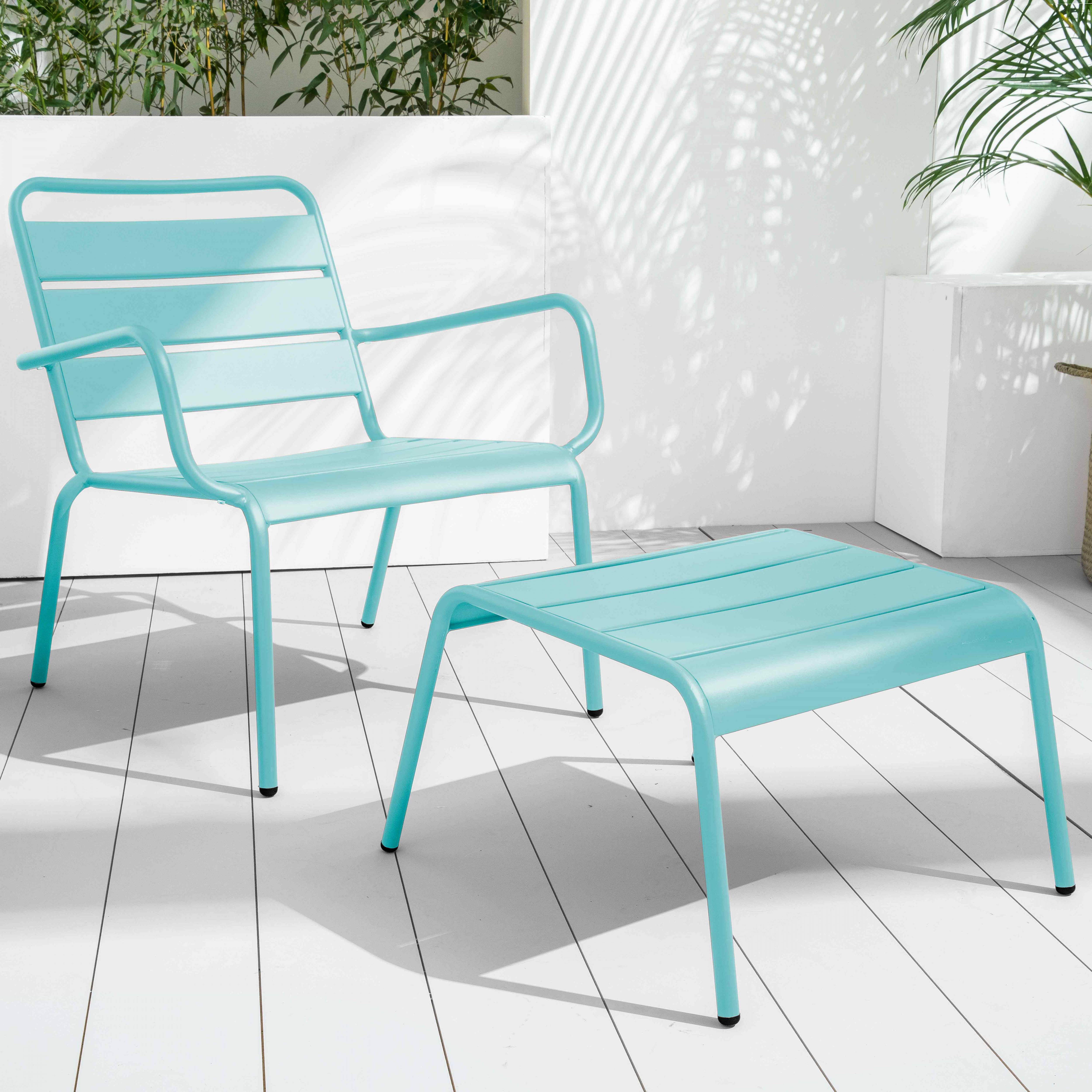 Oviala - Repose pied en métal turquoise Palavas - Oviala - Imagen 5