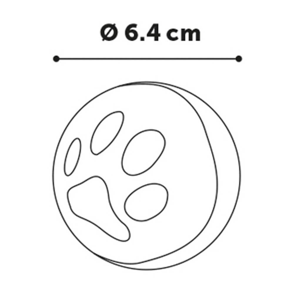 Balle a LED pour chat ø 6.4 cm avec grelot et bruit oiseau Rango vert-blanc - Imagen 3