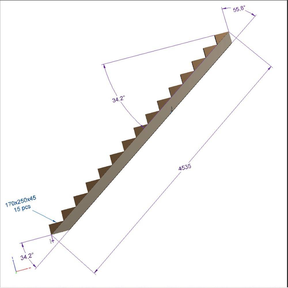 Decklinea - Limon 15 Marches Escalier Epicéa Traite - Escalier Extérieur - Pré-entaillé - Imagen 2