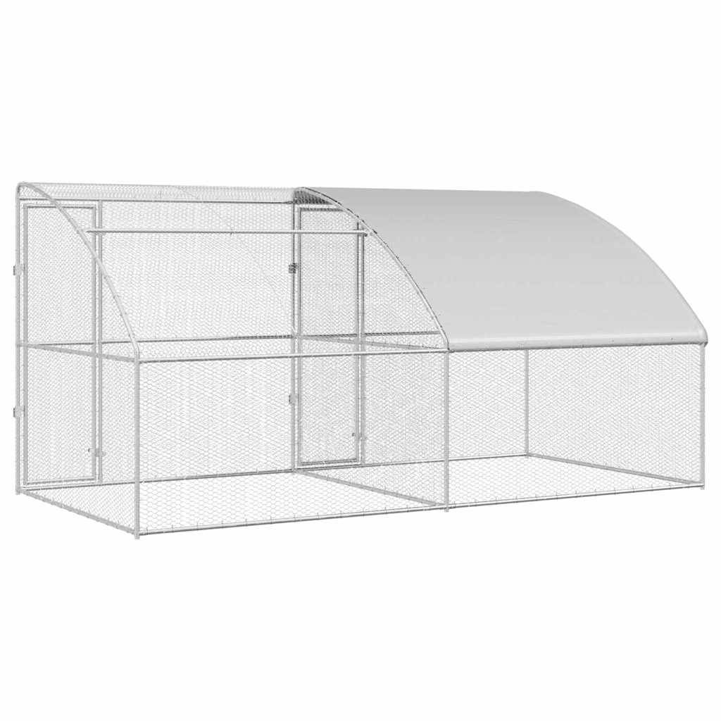 Enclos à poules 4x2m acier galvanisé cage extérieure pour volailles jardin – ComfortXL Outdoor Living - Image 6
