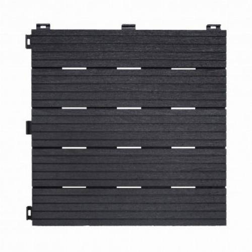 Ribimex - Lot de 6 dalles grises aspect bois - 30 x 30 cm - RIBIMEX - Image 3