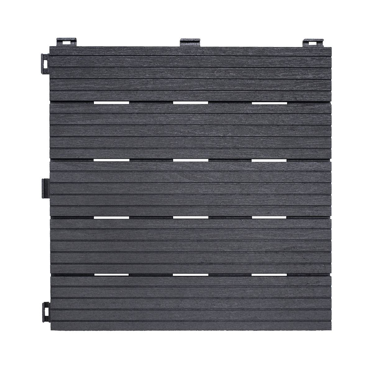 Ribimex - Lot de 6 dalles grises aspect bois - 30 x 30 cm - RIBIMEX - Image 1