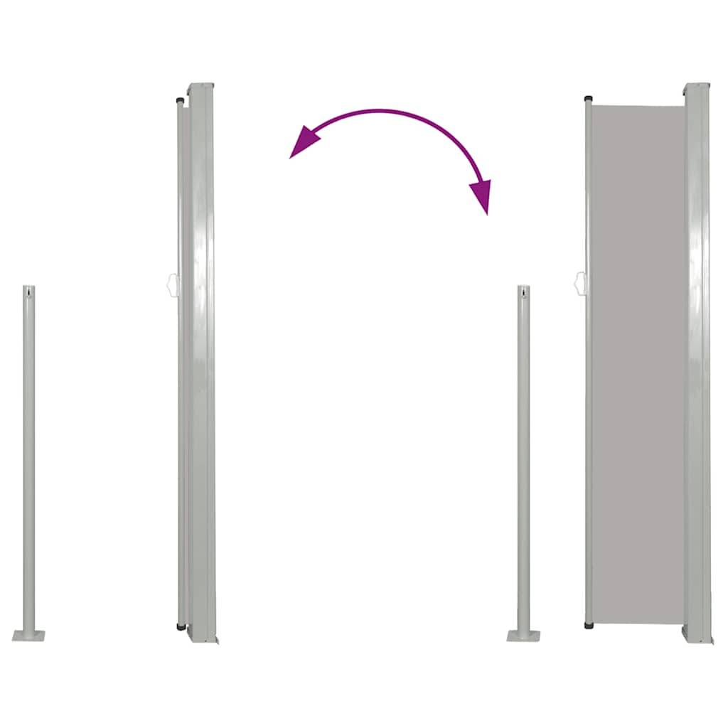 Vidaxl - Auvent latéral rétractable de patio 100x500 cm Gris vidaXL 48386 - Imagen 7