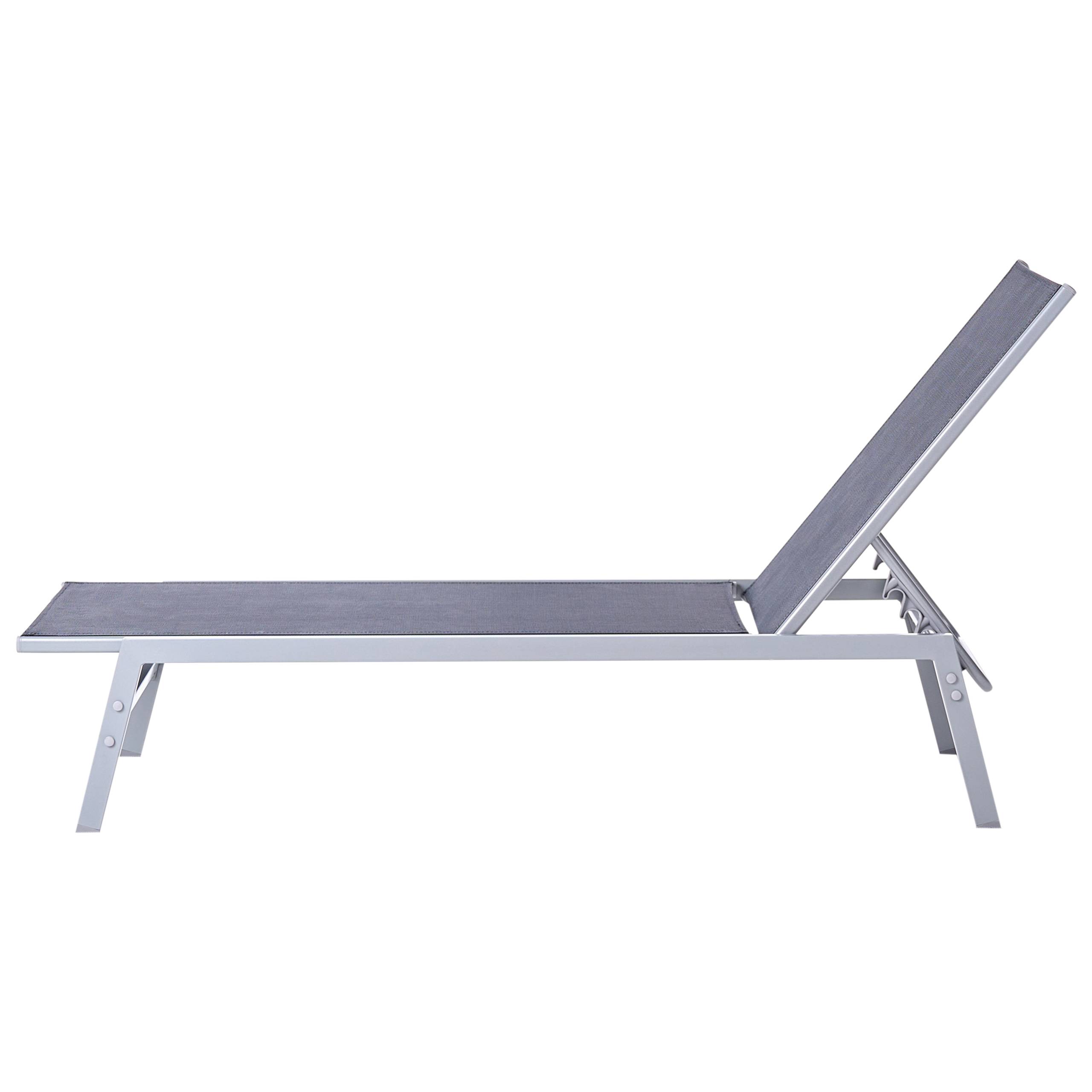 Beliani - Chaise longue Acier Noir NOLI - Beliani - Imagen 6