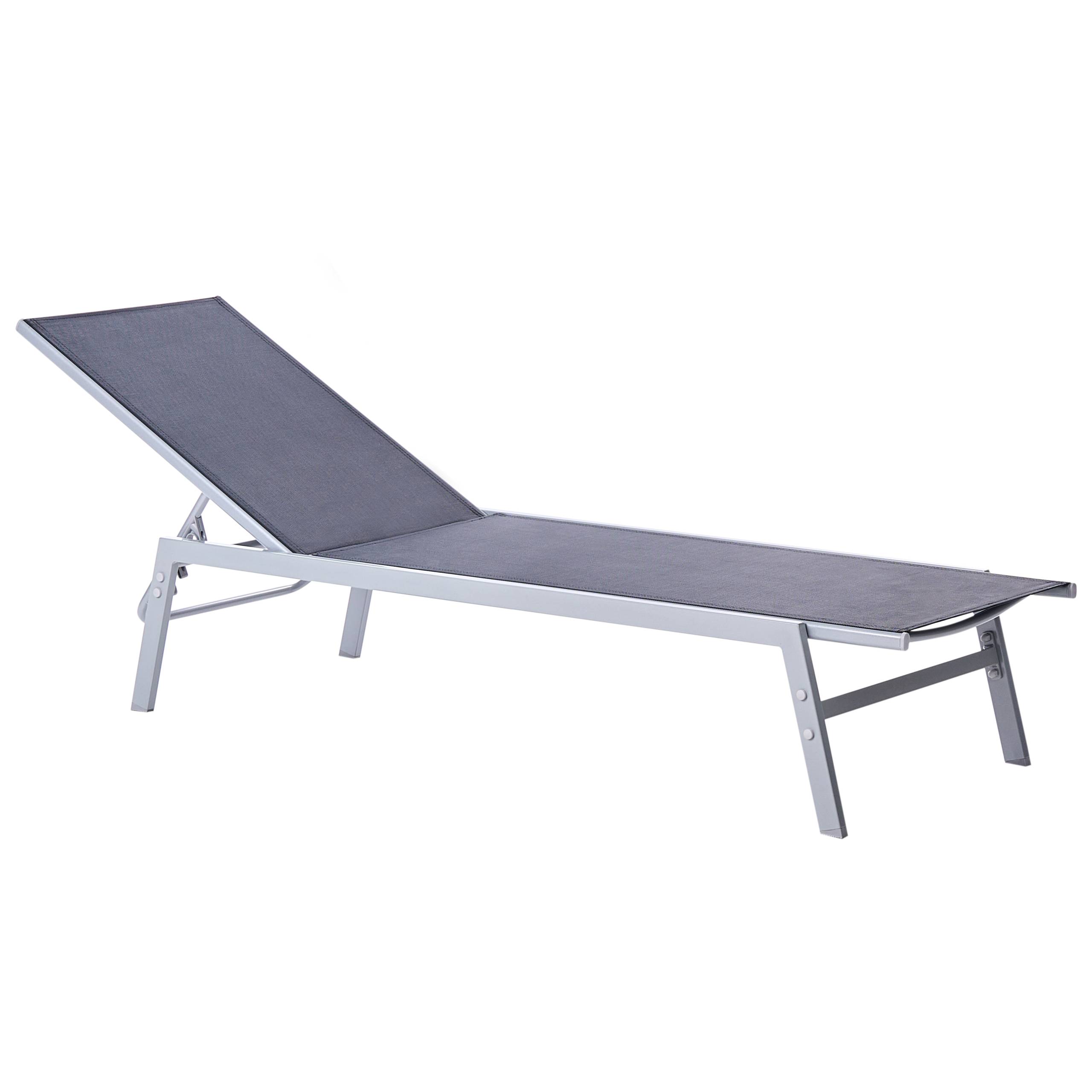 Beliani - Chaise longue Acier Noir NOLI - Beliani - Imagen 4
