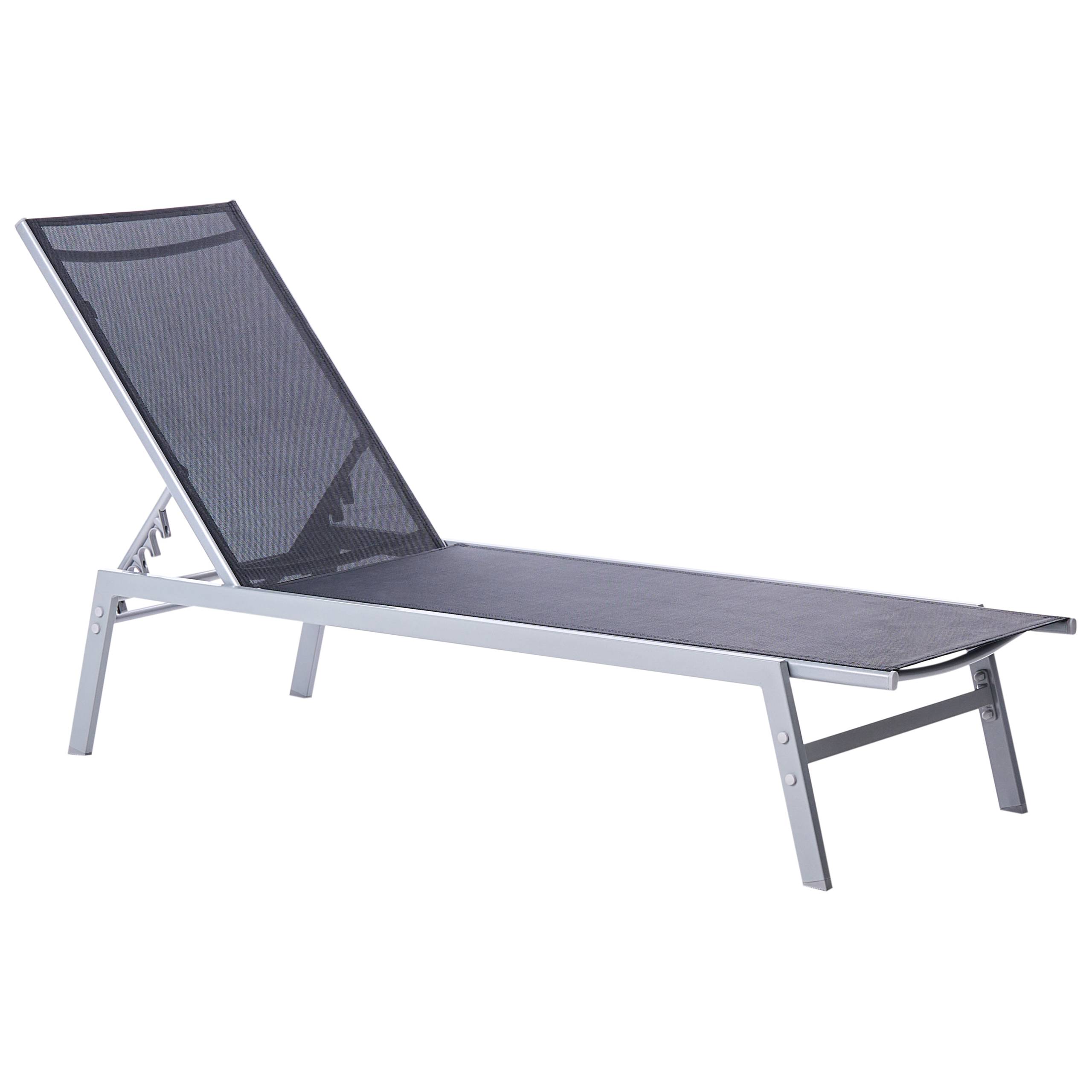 Beliani - Chaise longue Acier Noir NOLI - Beliani - Imagen 2