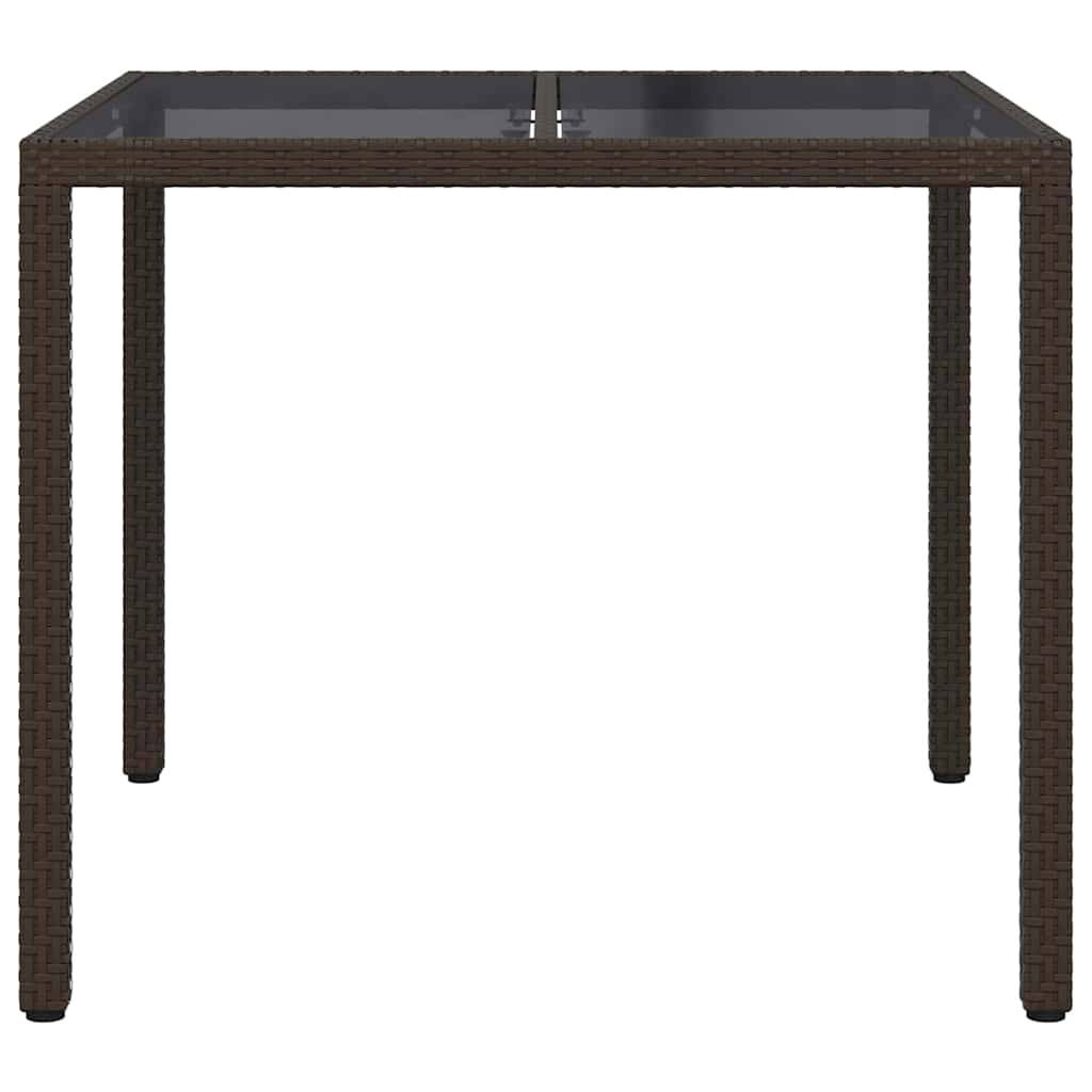 Table de jardin polyrotin marron 90 x 90 x 75 cm - PANGIVO - Image 3