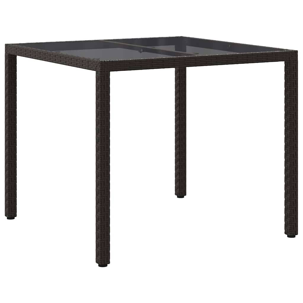 Table de jardin polyrotin marron 90 x 90 x 75 cm - PANGIVO - Image 5
