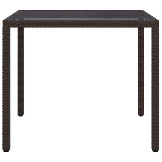 Table de jardin polyrotin marron 90 x 90 x 75 cm - PANGIVO - Image 4