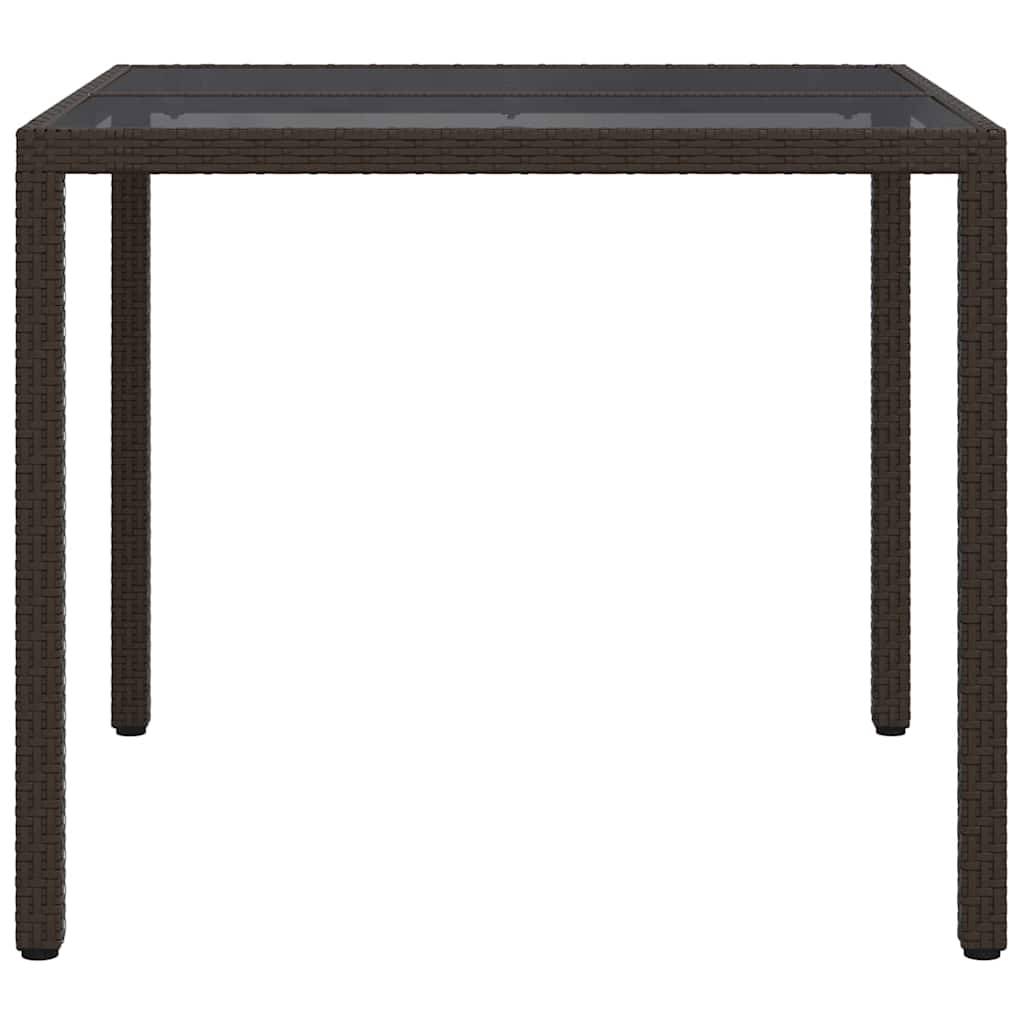 Table de jardin polyrotin marron 90 x 90 x 75 cm - PANGIVO - Image 4