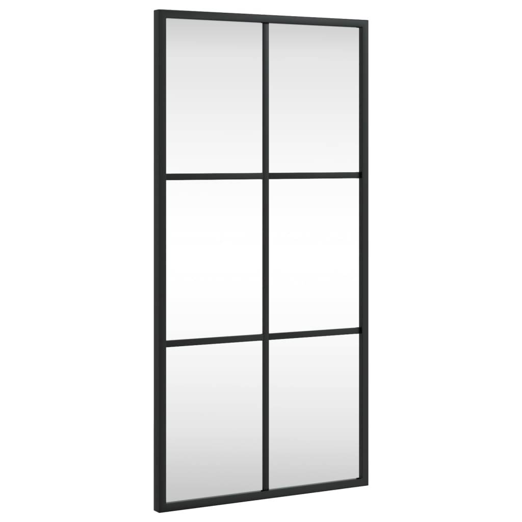 Maison Chic - Miroir mural - Miroir décoratif noir 30x60 cm rectangulaire fer - Image 1