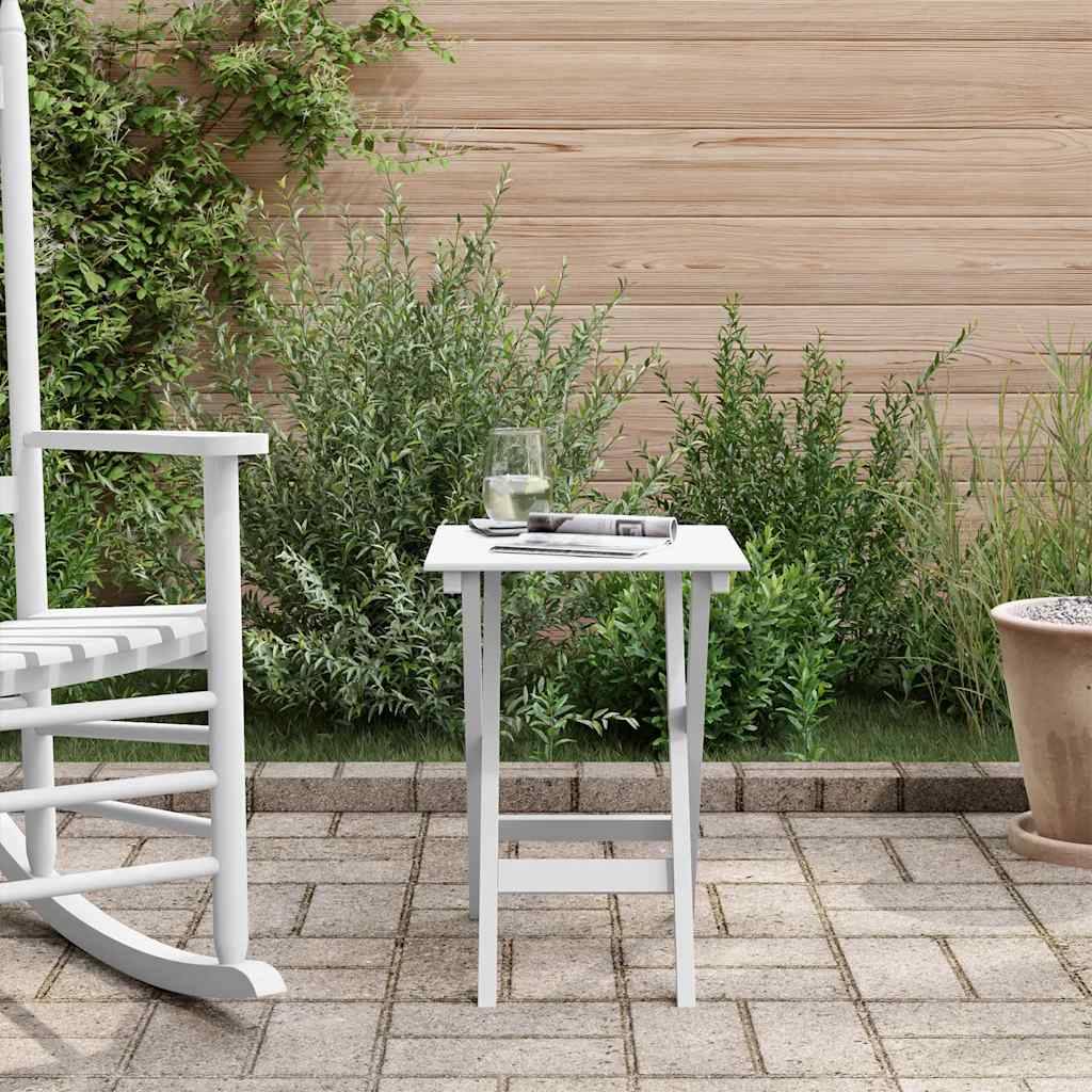Table d'appoint pliable bois de peuplier blanc 35 x 35 x 46 cm - PANGIVO - Image 3