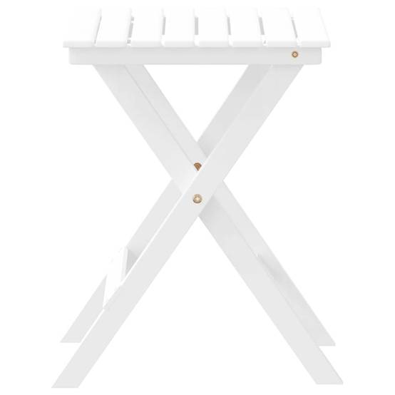 Table d'appoint pliable bois de peuplier blanc 35 x 35 x 46 cm - PANGIVO - Image 5