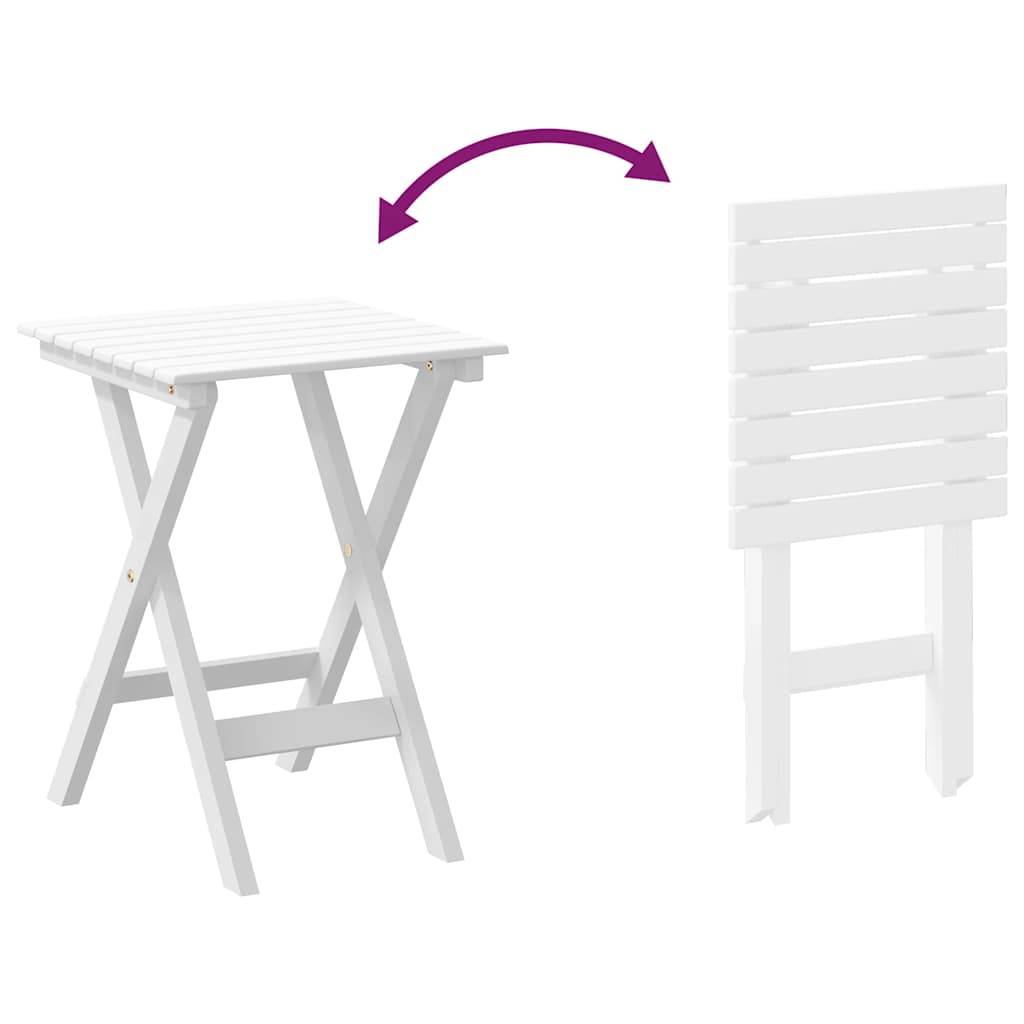 Table d'appoint pliable bois de peuplier blanc 35 x 35 x 46 cm - PANGIVO - Image 8