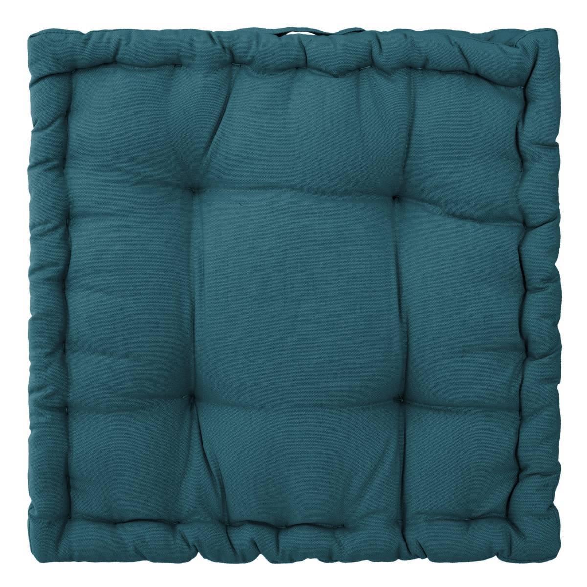 Atmosphera - Coussin de sol "Otto" bleu canard 40x40cm - Atmosphera Créateur d'intérieur - Imagen 3