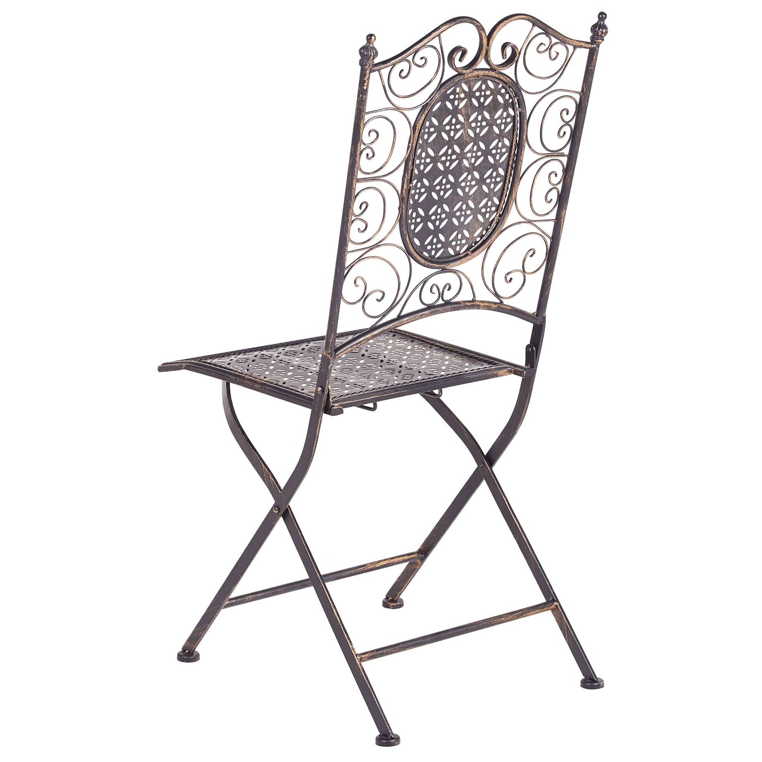 Beliani - Chaise de jardin Métal Noir BORMIO - Beliani - Imagen 5